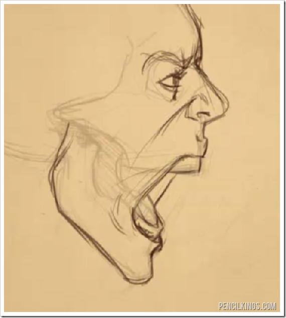 570x633 How To Draw An Open Mouth From The Side - Open Mouth Drawing