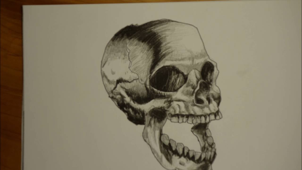 1280x720 how to draw open mouth skull - Open Mouth Skull Drawing