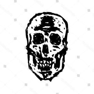 300x300 engraving negative drawing skull open mouth soidergi - Open Mouth Skull Drawing