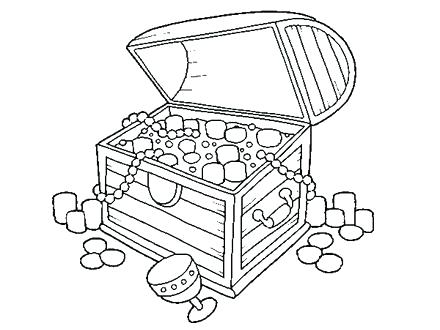 440x330 inspiring treasure chest colouring coloring pa - Open Treasure Chest Drawing