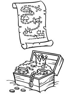236x314 lovely open treasure box coloring - Open Treasure Chest Drawing