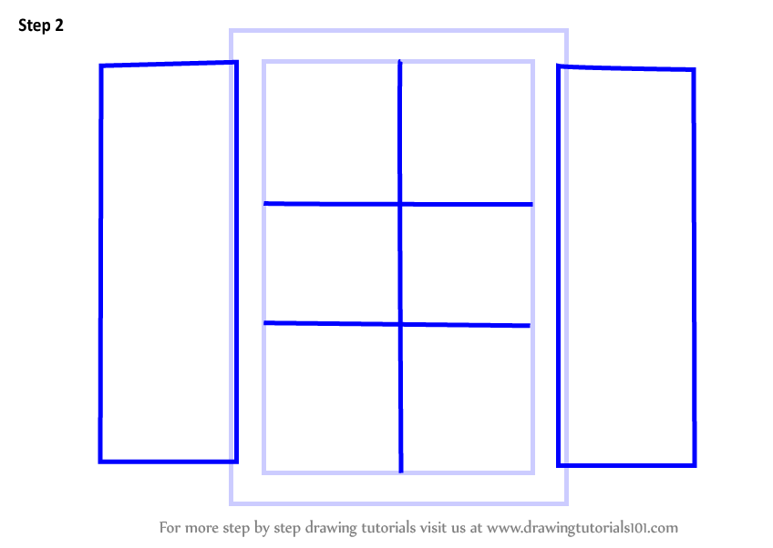 848x602 Learn How To Draw Open Window - Open Window Drawing