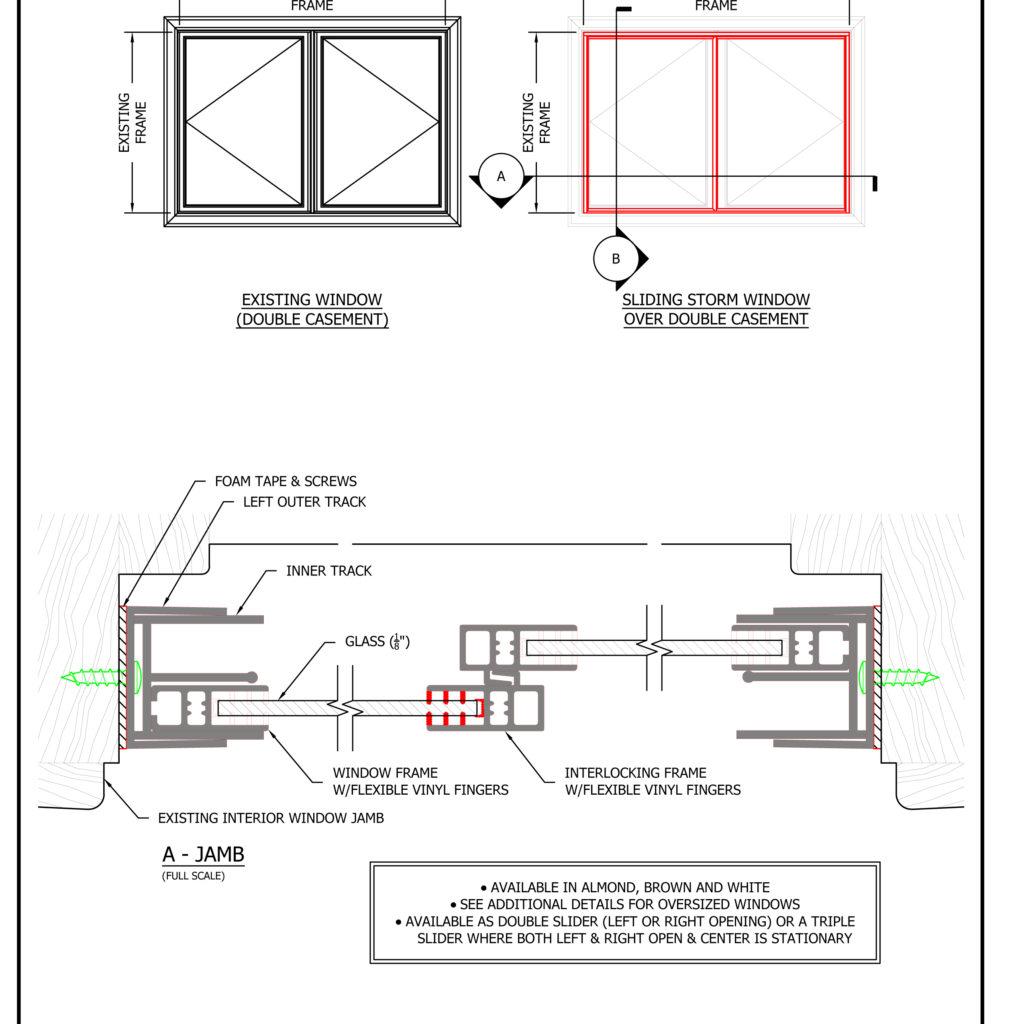 1024x1024 Storm Window Shop Drawings And Architectural Technical - Open Window Drawing