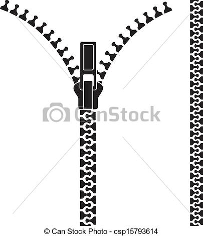 405x470 Open Zipper - Open Zipper Drawing