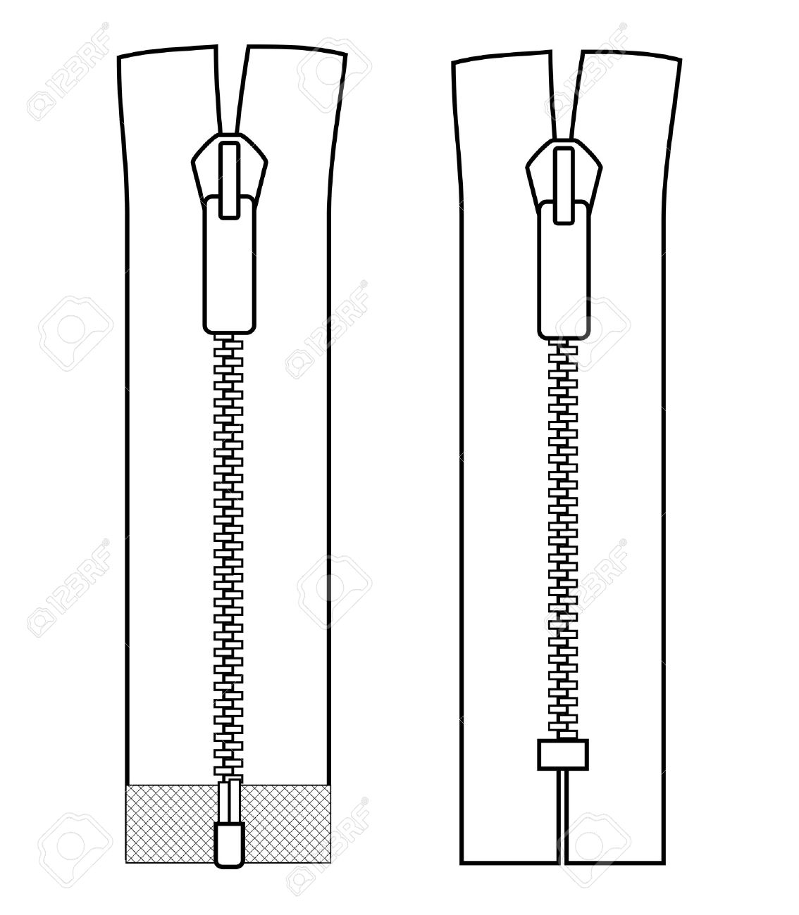 Open Zipper Drawing at Explore