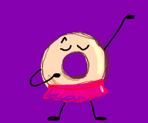 300x250 moldy donut in pink dress is an opera singer drawing - Opera Singer Drawing
