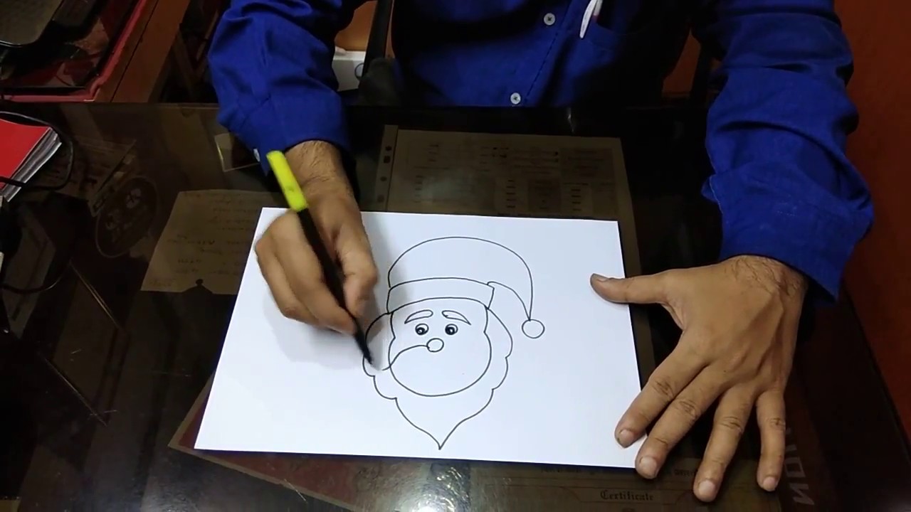 1280x720 santa drawing - Opposite Drawing