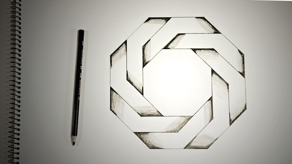 1024x576 how to draw optical illusions twisted octagon dearing draws - Optical Illusion Drawings