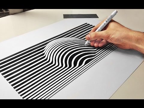 480x360 ball optical illusion line art paper cool trick - Optical Illusion Drawings