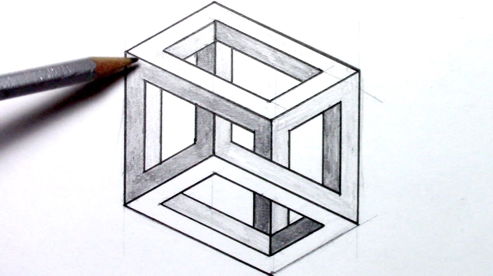 1664x933 city drawing optical illusion for free download - Optical Illusion Drawings