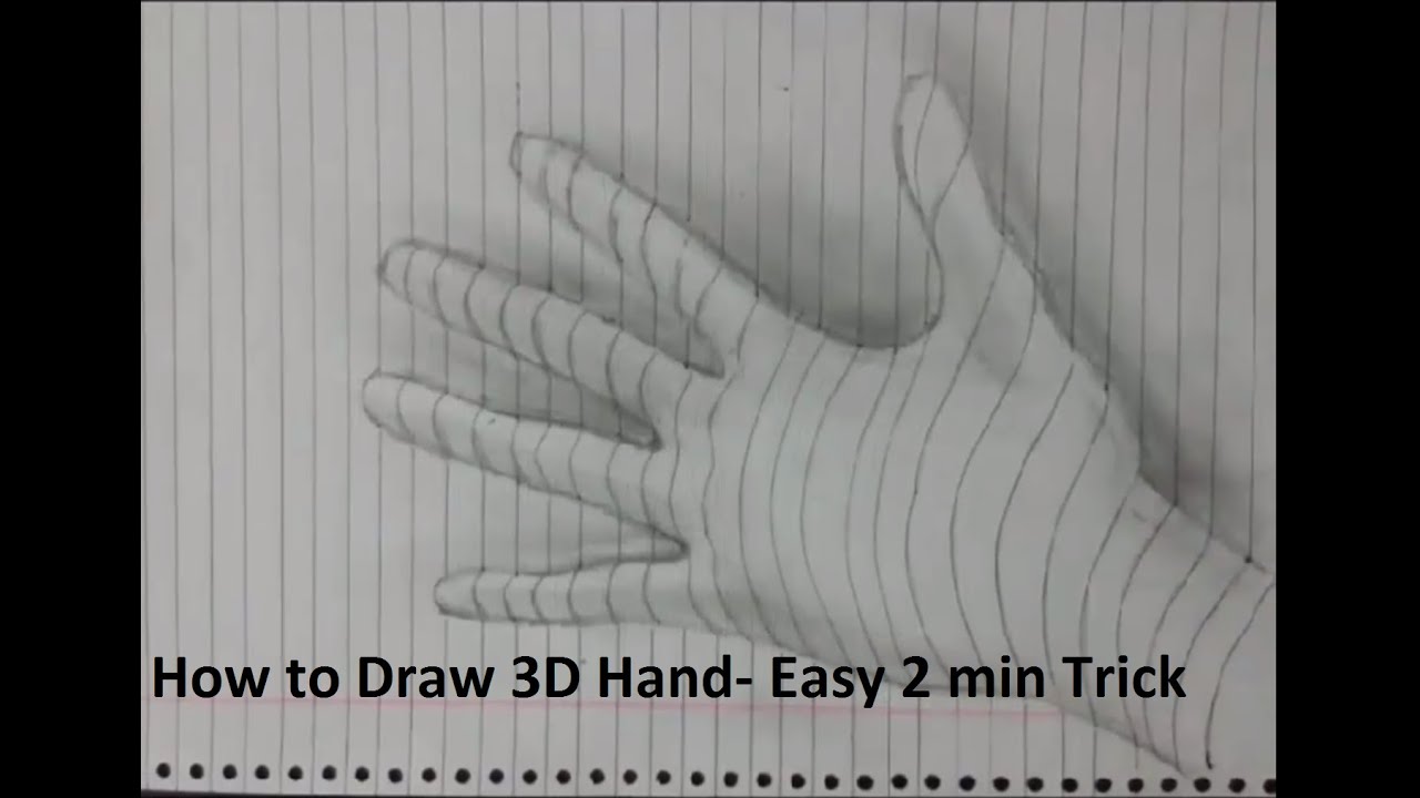 1280x720 how to draw hand in min - Optical Illusion Hand Drawing