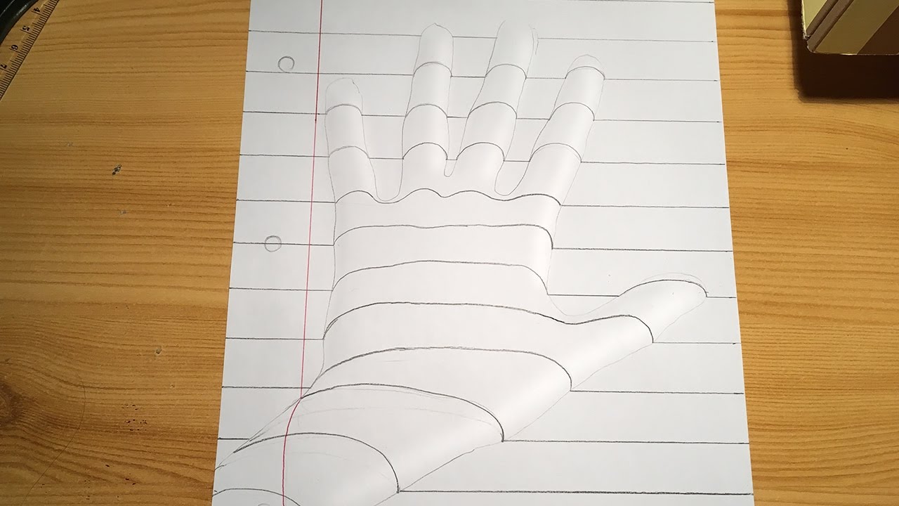 1280x720 how to draw a optical illusion hand - Optical Illusion Hand Drawing