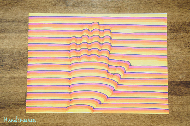 728x484 how to make handprint - Optical Illusion Hand Drawing