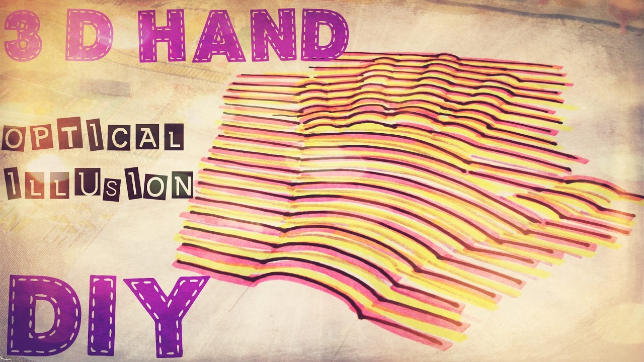 1280x720 how to draw a hand, optical illusion, easy drawing - Optical Illusion Hand Drawing