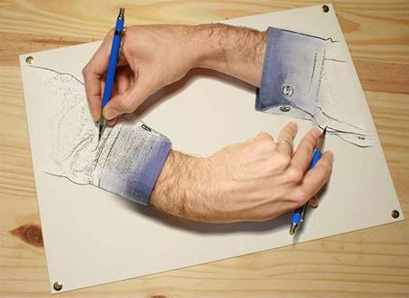 450x328 optical illusions - Optical Illusion Hand Drawing