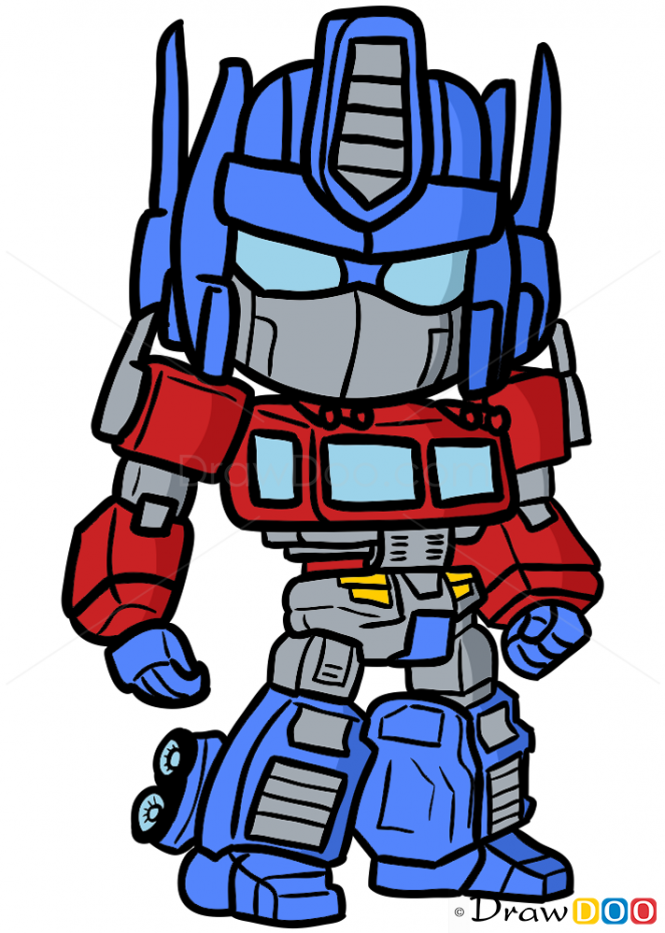 665x933 How To Draw Optimus Prime, Chibi Stuff Transformers - Optimus Prime Drawing