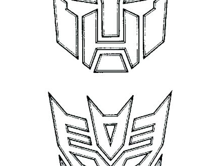 440x330 Transformers Coloring - Optimus Prime Face Drawing