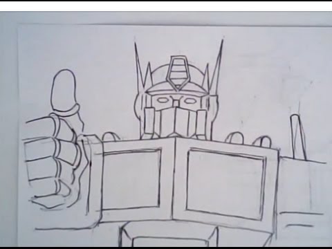 480x360 Drawing Cartoon Faces - Optimus Prime Face Drawing