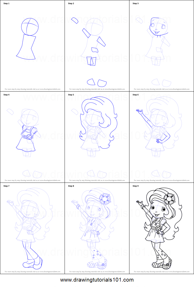 751x1110 how to draw orange blossom from strawberry shortcake printable - Orange Blossom Drawing