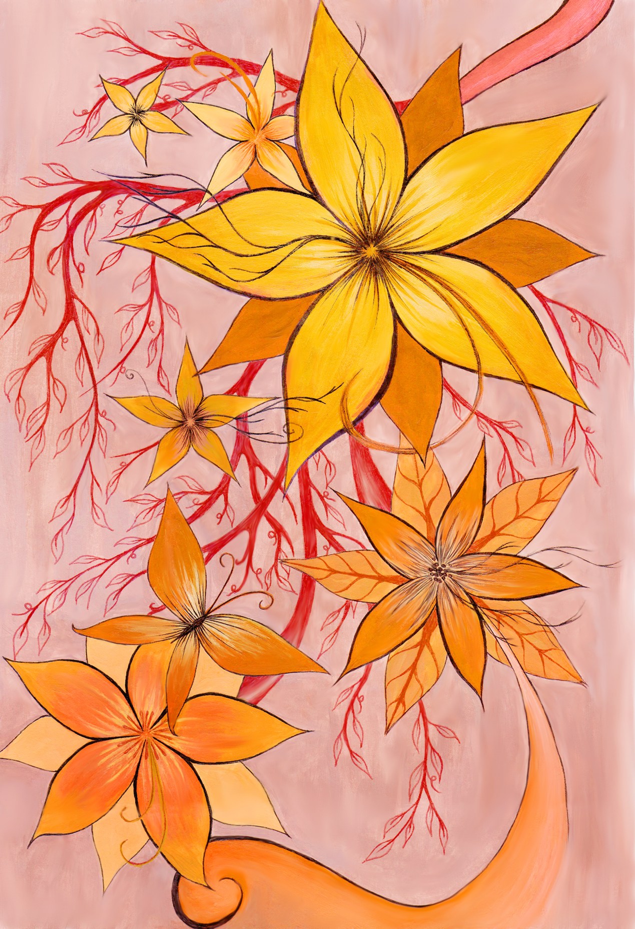 1269x1856 orange blossom drawing pictures and ideas on meta networks - Orange Blossom Drawing