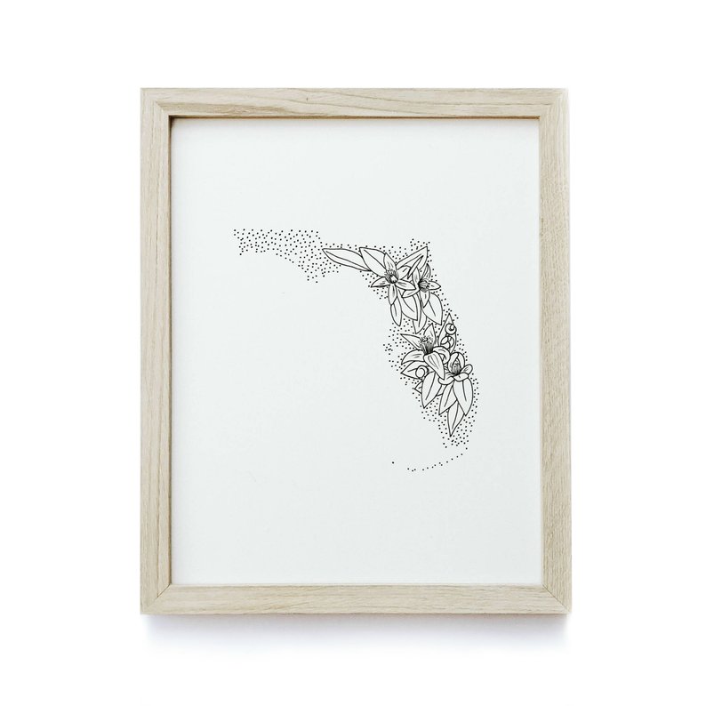 794x794 florida orange blossom state flower drawing giclee etsy - Orange Blossom Drawing