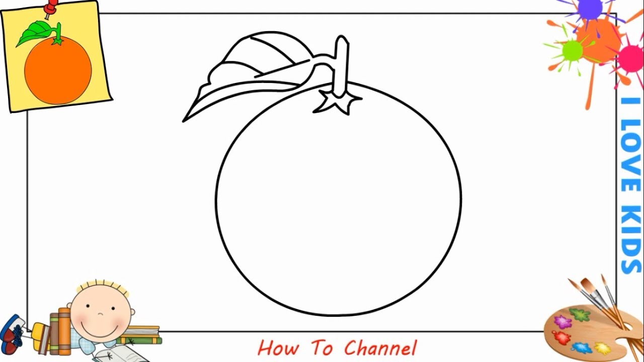 1280x720 how to draw an orange easy step - Orange Drawing