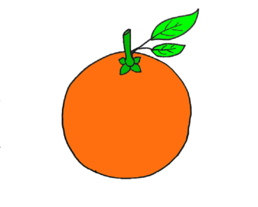 370x297 How To Draw Fruits Archives - Orange Drawing