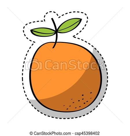450x470 orange fresh fruit drawing icon vector illustration design - Orange Fruit Drawing
