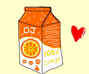 300x250 orange juice carton drawing - Orange Juice Drawing