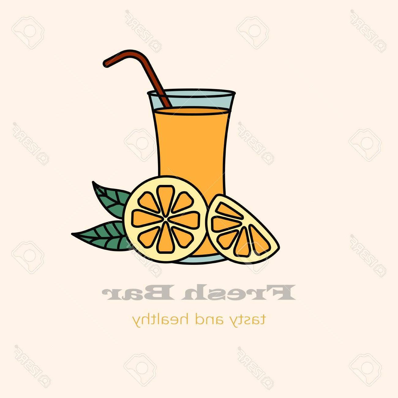 1300x1300 top glass of orange juice with straw modern style icon logo vector - Orange Juice Drawing