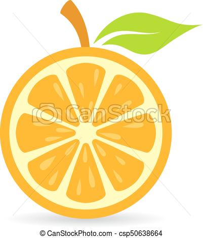401x470 orange slice vector icon illustration - Orange Slice Drawing