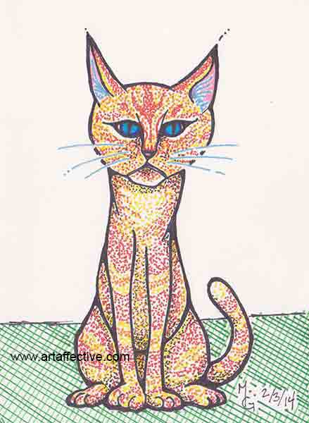 439x600 Orange Tabby Cat - Orange Tabby Cat Drawing