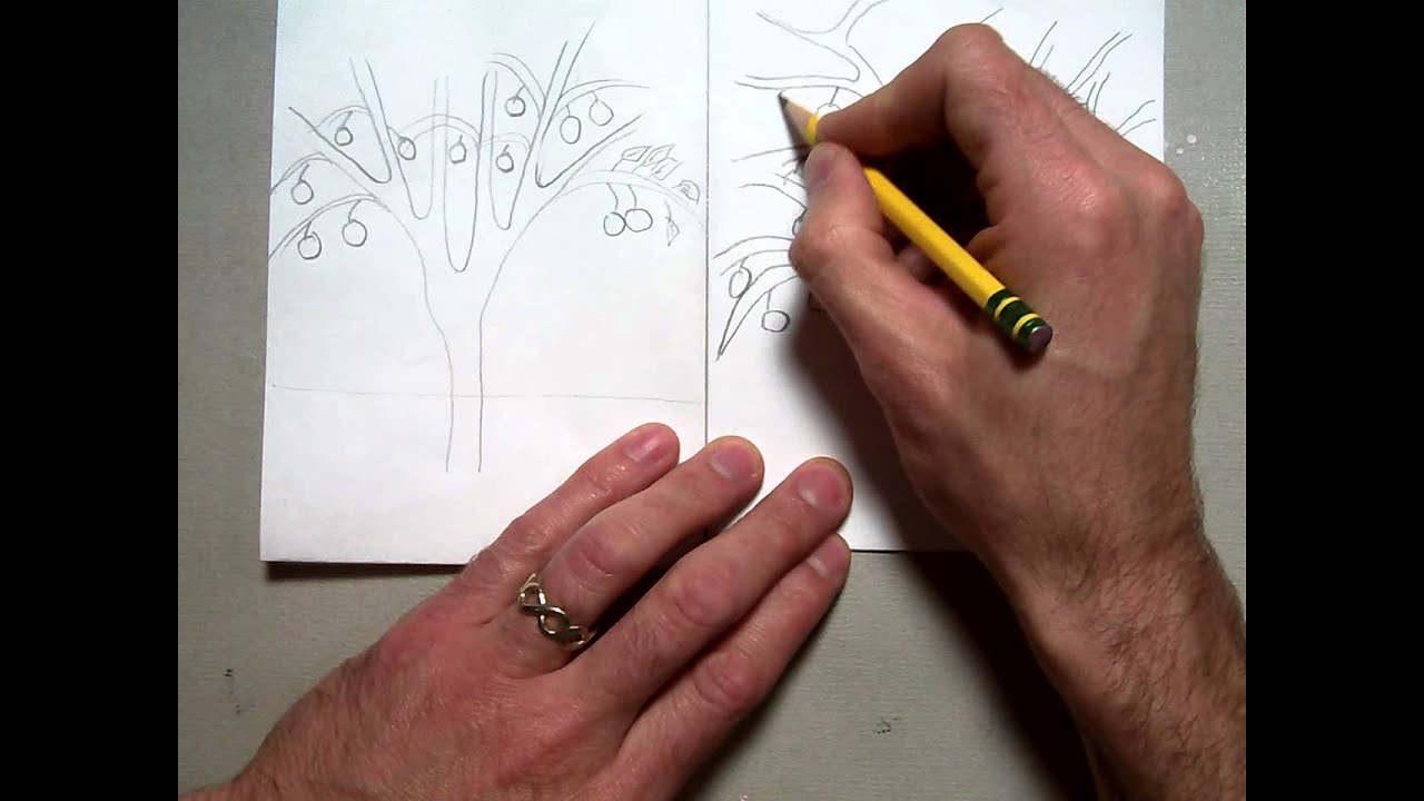 1280x720 Drawing An Orange Tree Mov - Orange Tree Drawing