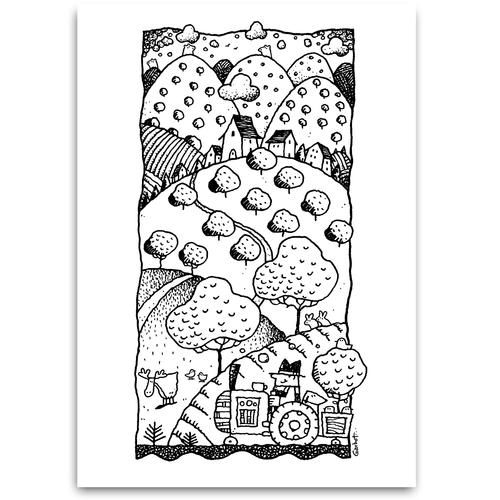 500x500 spring in the orchard doodles, drawings and more - Orchard Drawing