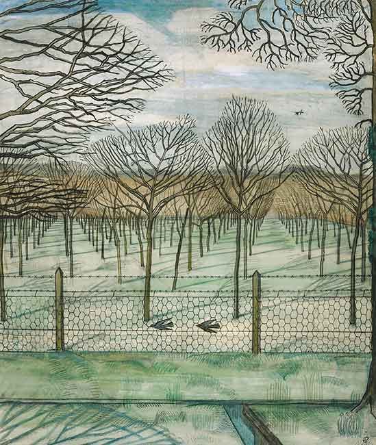 549x650 the cherry orchard', paul nash, tate - Orchard Drawing