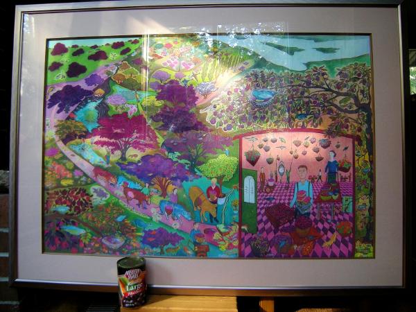 600x450 framed print of plum orchard drawing - Orchard Drawing