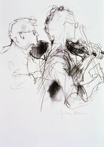 346x488 leaders of the orchestra giclee print - Orchestra Drawing