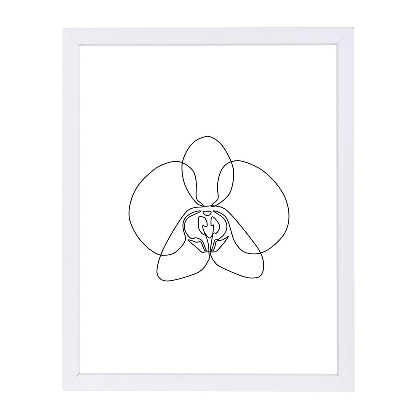 1400x1400 One Line Orchid - Orchid Line Drawing