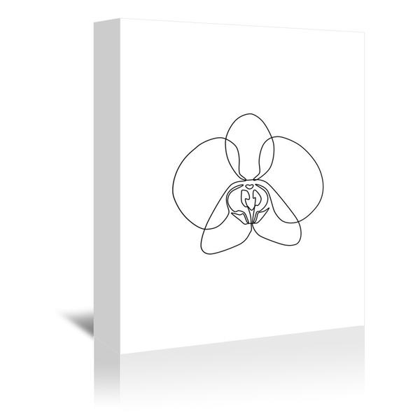 600x600 One Line Orchid - Orchid Line Drawing