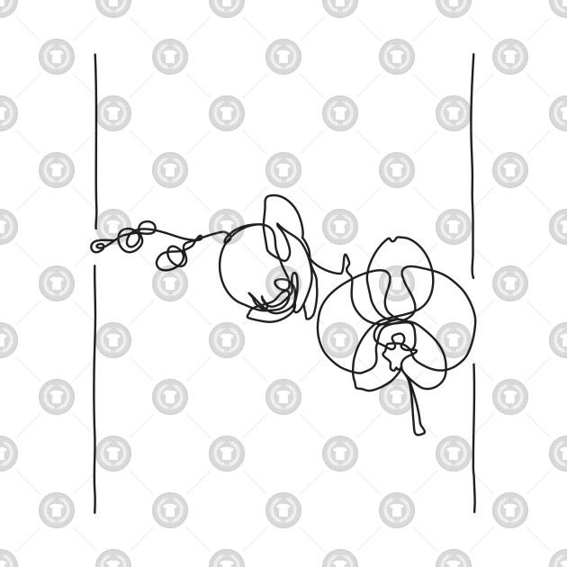 630x630 Orchid Flowers Line Drawing - Orchid Line Drawing