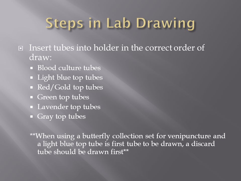 960x720 blood collection procedure - Order Of Drawing