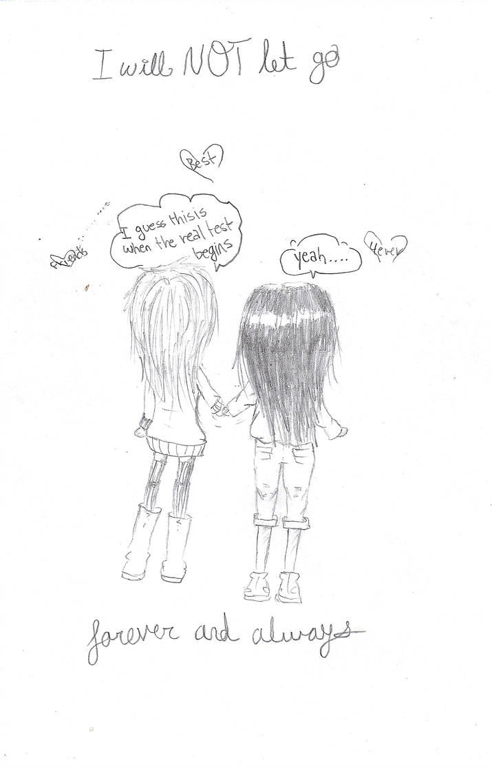 715x1117 best friends pencil drawing - Ordinary Drawing
