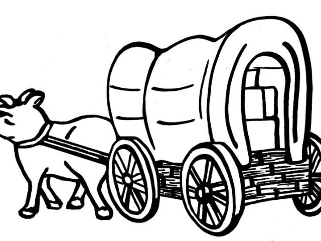 640x480 Wagon Clipart Oregon Trail Wagon - Oregon Trail Drawing