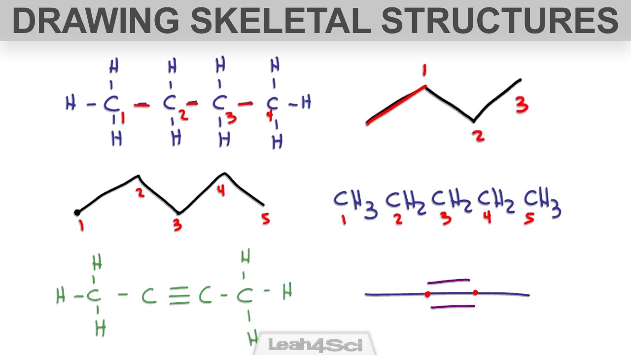 1280x720 how to draw skeletal structure or bond line notation for organic - Organic Chemistry Drawing