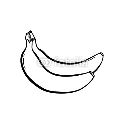 400x400 banana hand drawn icon vector organic drawing line art - Organic Drawing