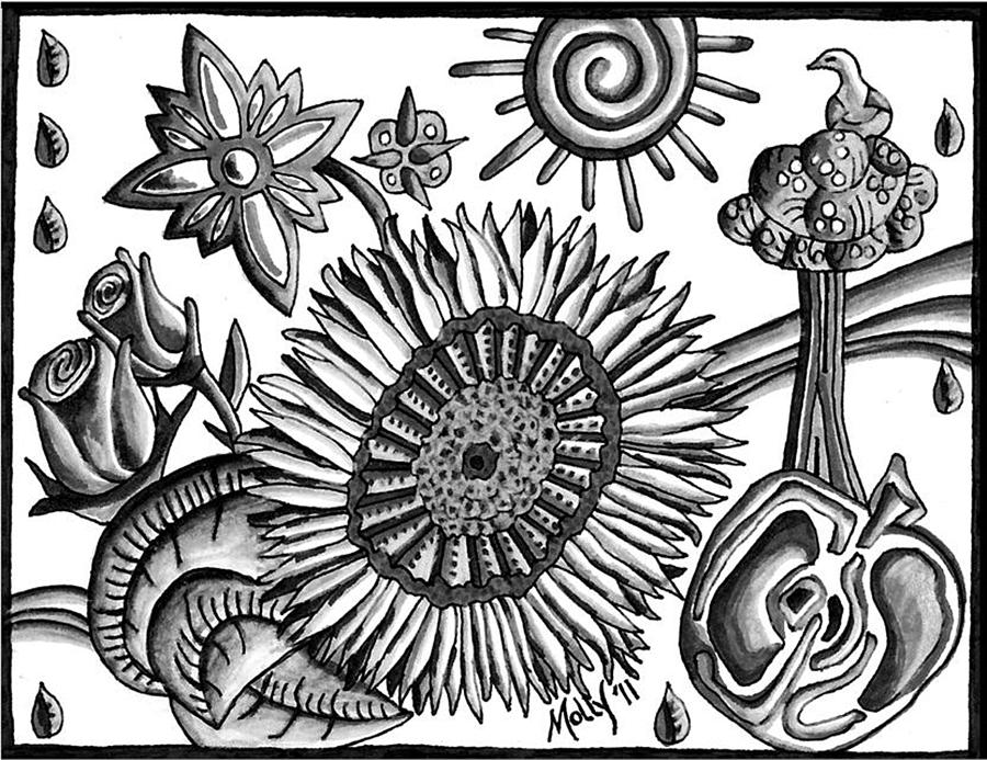 900x693 organic still life drawing - Organic Drawing