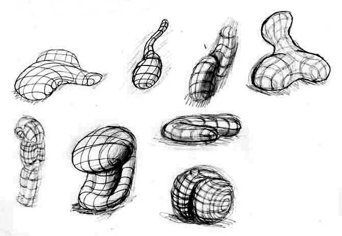 673x465 elements of art and design line, shape, space, value, color - Organic Shapes Drawing