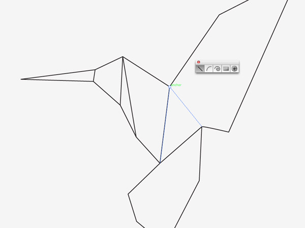 600x448 How To Create An Origami Style Logomark In Illustrator - Origami Bird Drawing