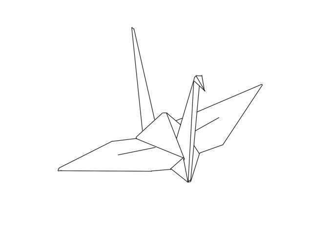 637x478 Origami Bird Drawing Best Of Origami Drawing - Origami Bird Drawing