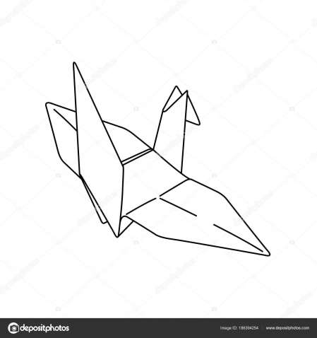 449x478 origami bird drawing fresh bird origami paper simple line - Origami Bird Drawing